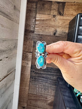 Load image into Gallery viewer, 2-Stone Turquoise Adjustable Ring – Native Made