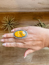 Load image into Gallery viewer, Adjustable Ring – Bumblebee Jasper – Sterling Silver