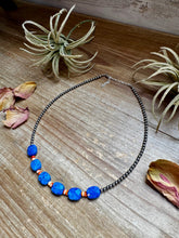 Load image into Gallery viewer, Sterling Silver & Spiny Oyster Choker with Lapis – Summer Necklace
