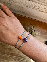 Load image into Gallery viewer, Spiny Oyster Cuff – Orange or Purple – G. Rios, Sterling Silver