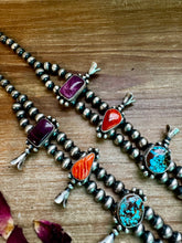 Load image into Gallery viewer, Multi Stone Squash blossom with matching earrings