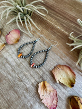 Load image into Gallery viewer, Teardrop Earrings – Sterling Silver with Spiny Oyster Center