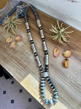 Load image into Gallery viewer, Jocla Necklace Set – Sterling Silver with Saucer & Barrel Beads – 32"