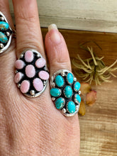 Load image into Gallery viewer, Stamp Yazzie Ring – Pick Your Color: Turquoise, Pink Conch, or Spiny Oyster size 7
