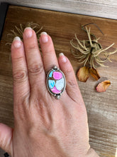 Load image into Gallery viewer, Adjustable Ring – Cotton Candy Stone – Sterling Silver