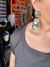 Load image into Gallery viewer, Sterling Silver Dangle Earrings – Native Made by Leander & Rhonda Largo, USA