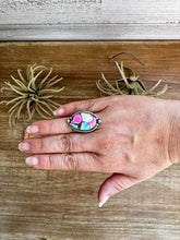 Load image into Gallery viewer, Adjustable Ring – Cotton Candy Stone – Sterling Silver