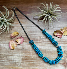 Load image into Gallery viewer, 23-Inch Deep Blue Turquoise Necklace & Sterling Accents – Exclusive to The Bijoux FAB