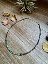 Load image into Gallery viewer, Sterling Silver Pearl Choker with Extra Turquoise & Spiny Oyster