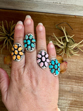 Load image into Gallery viewer, Stamp Yazzie Ring – Pick Your Color: Turquoise, Pink Conch, or Spiny Oyster size 7