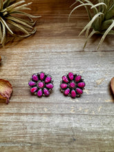 Load image into Gallery viewer, Cluster Earrings – Pink Opal & Sterling Silver