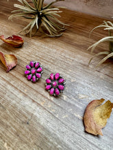 Load image into Gallery viewer, Cluster Earrings – Pink Opal & Sterling Silver