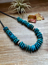 Load image into Gallery viewer, 23-Inch Deep Blue Turquoise Necklace & Sterling Accents – Exclusive to The Bijoux FAB