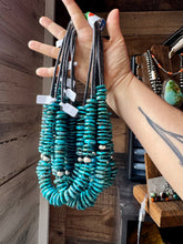 Load image into Gallery viewer, 23-Inch Deep Blue Turquoise Necklace & Sterling Accents – Exclusive to The Bijoux FAB