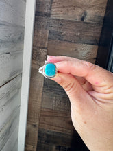 Load image into Gallery viewer, Square Kingman Turquoise Ring – Sterling Silver