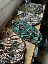 Load image into Gallery viewer, Faceted Kunzite & Sterling Silver Necklace – 8 mm Pearls – 20 Inch