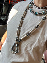 Load image into Gallery viewer, Jocla Necklace Set – Sterling Silver with Saucer & Barrel Beads – 32"