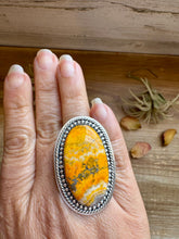 Load image into Gallery viewer, Adjustable Ring – Bumblebee Jasper – Sterling Silver