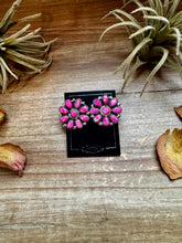 Load image into Gallery viewer, Cluster Earrings – Pink Opal & Sterling Silver