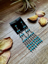 Load image into Gallery viewer, Sterling Silver & Kingman Turquoise Chandelier Earrings – Made in USA