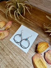 Load image into Gallery viewer, Sterling Silver Small Hoop Earrings with Kingman Turquoise