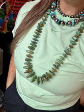 Load image into Gallery viewer, 34-Inch Natural Shell & Turquoise Nugget Necklace