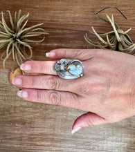 Load image into Gallery viewer, Golden Hill Turquoise Sterling Silver Ring – Size 9.5, One of a Kind