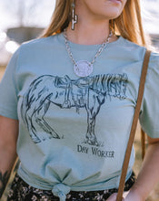 Load image into Gallery viewer, Day Worker on Dusty Turquoise - The Salty Cowgirl
