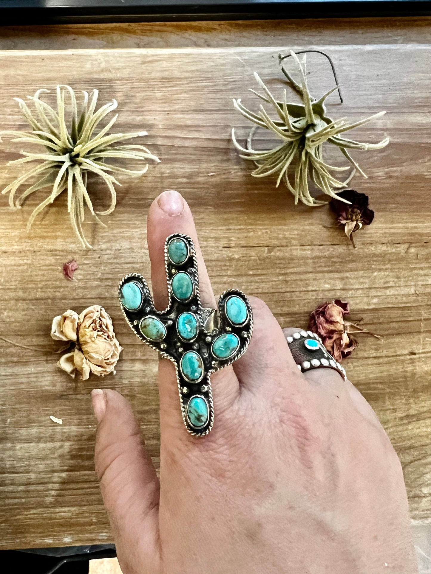 Turquoise Cactus Ring