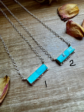 Load image into Gallery viewer, 20-InchSterling Silver & Kingman Bar Turquoise Necklace –