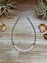 Load image into Gallery viewer, 15-Inch Pink Conch Heishi Necklace – Sterling Silver Pearls, Handmade