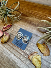 Load image into Gallery viewer, Stamped Sterling Silver Concho Earrings – Unique, Handmade, & USA Made