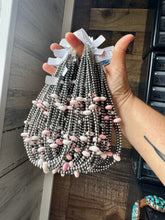 Load image into Gallery viewer, 15 Inch Pink Conch Saucer Necklace and Sterling Silver Beads