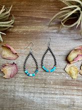 Load image into Gallery viewer, Sterling Silver Pearl & Colorful Heishi Drop Earrings