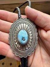 Load image into Gallery viewer, Golden Hill turquoise Bolo and Sterling silver