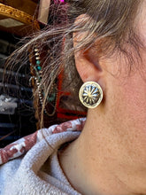 Load image into Gallery viewer, Stamped Sterling Silver Concho Earrings – Unique, Handmade, & USA Made