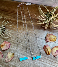 Load image into Gallery viewer, 20-InchSterling Silver & Kingman Bar Turquoise Necklace –