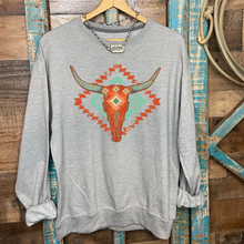 Load image into Gallery viewer, Sunset Steer Sweatshirt - The Salty Cowgirl