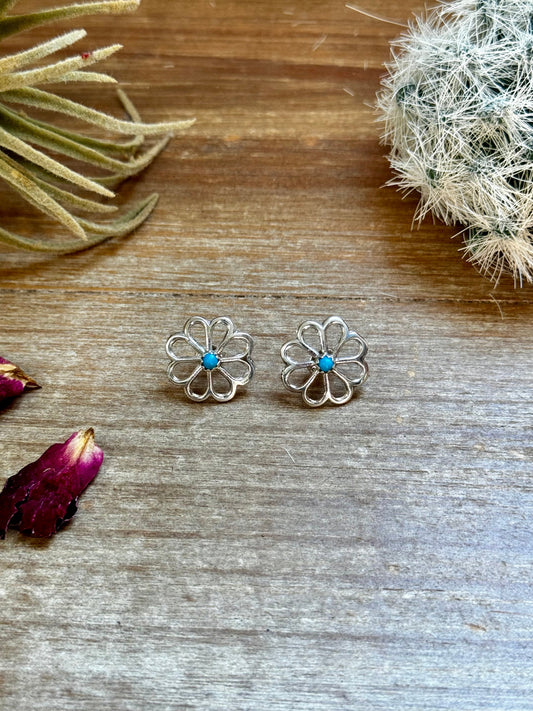 Turquoise Flower Earrings