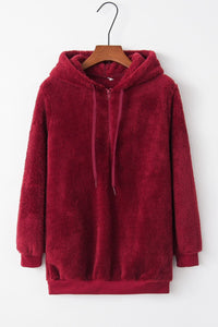 Quarter-Zip Teddy Hoodie