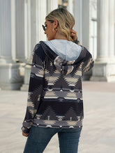 Load image into Gallery viewer, Southwestern Zip Front  Hooded Jacket
