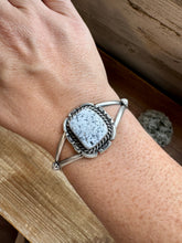 Load image into Gallery viewer, Cuff Bracelet- White Buffalo and Sterling silver
