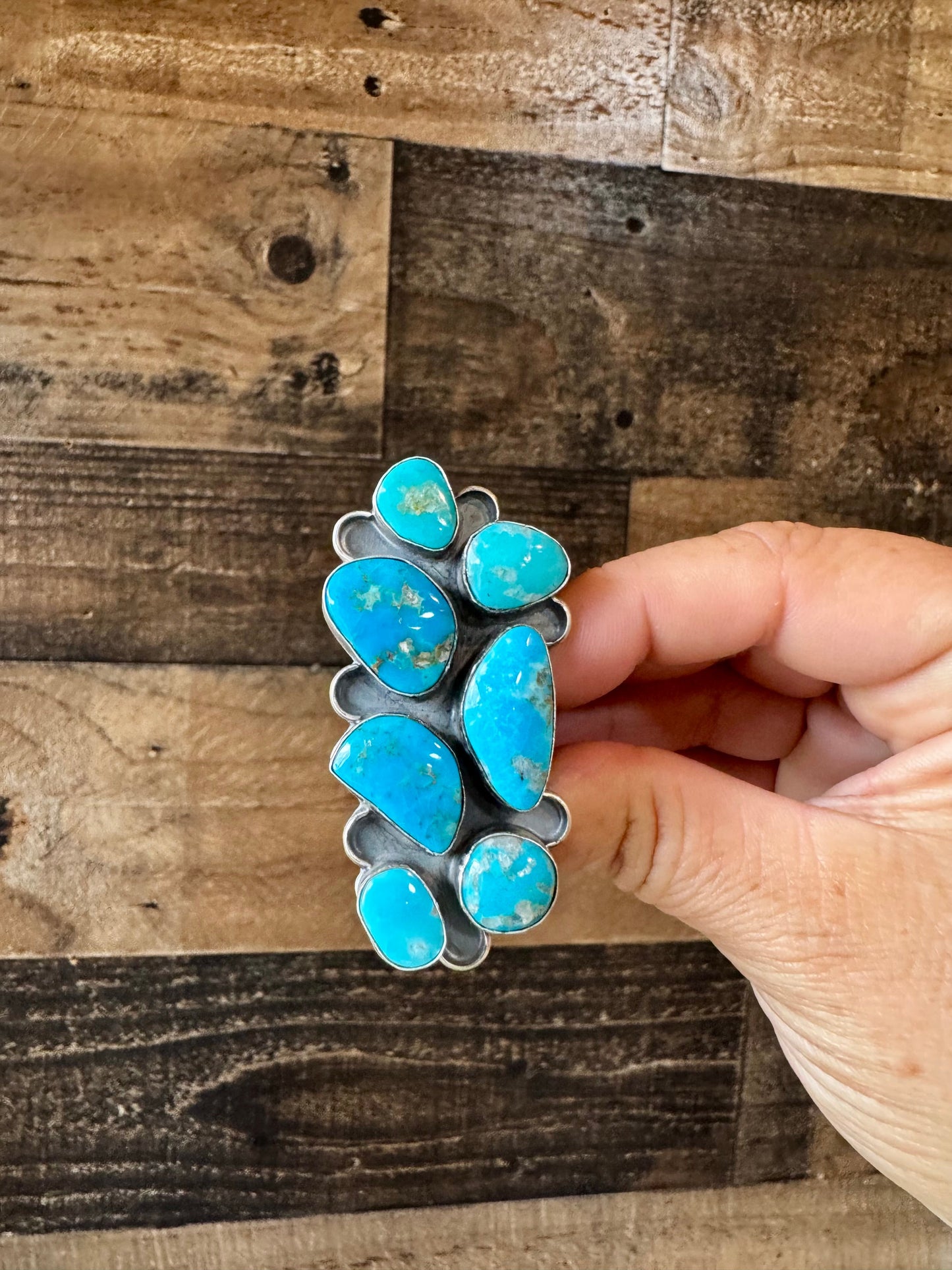 The Longoria Kingman turquoise ring and sterling silver