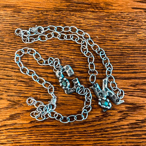 Navajo Initial Necklace with Turquoise