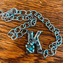 Load image into Gallery viewer, Navajo Initial Necklace with Turquoise
