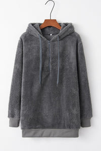 Quarter-Zip Teddy Hoodie