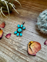 Load image into Gallery viewer, Multi Stone Pendant - Kingman Turquoise &amp; Sterling Silver
