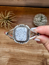 Load image into Gallery viewer, Cuff Bracelet- White Buffalo and Sterling silver
