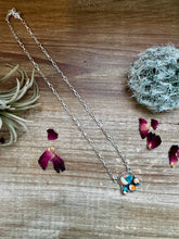 Load image into Gallery viewer, Cluster Necklace Spiny Turquoise &amp; Sterling Silver
