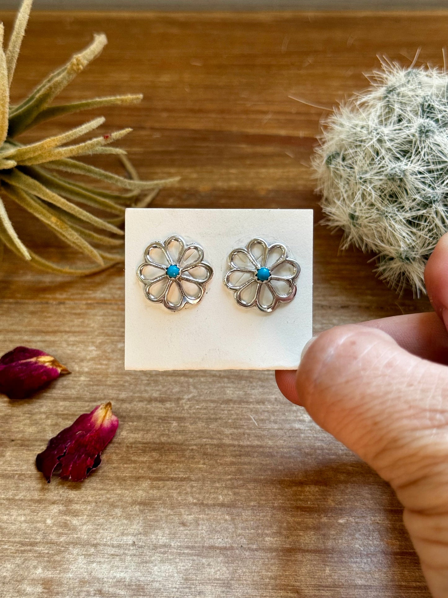 Turquoise Flower Earrings
